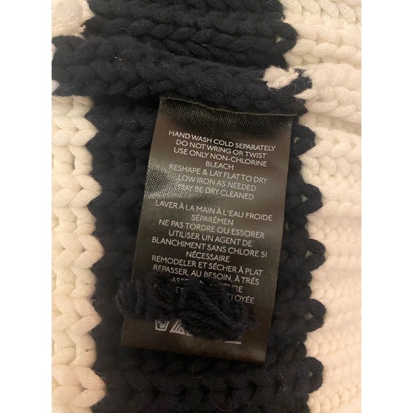 NWOT Anthropologie Maeve Longline Sweater Vest Cardigan in Navy & White XS/S - Picture 7 of 8